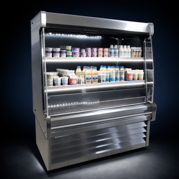 Product image #4 for Howard-McCray 35E Series Dairy Open Merchandiser Open-Air Cooler, 39-Inch Wide x 60-Inch High, Self-Contained Refrigeration, LED Shelves