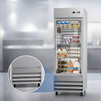 Thumbnail image #4 for Koolmore RIR-1D-GD 29-Inch 21 Cu. Ft. One-Section Glass-Door Reach-In Refrigerator, Bottom-Mount, Stainless Steel