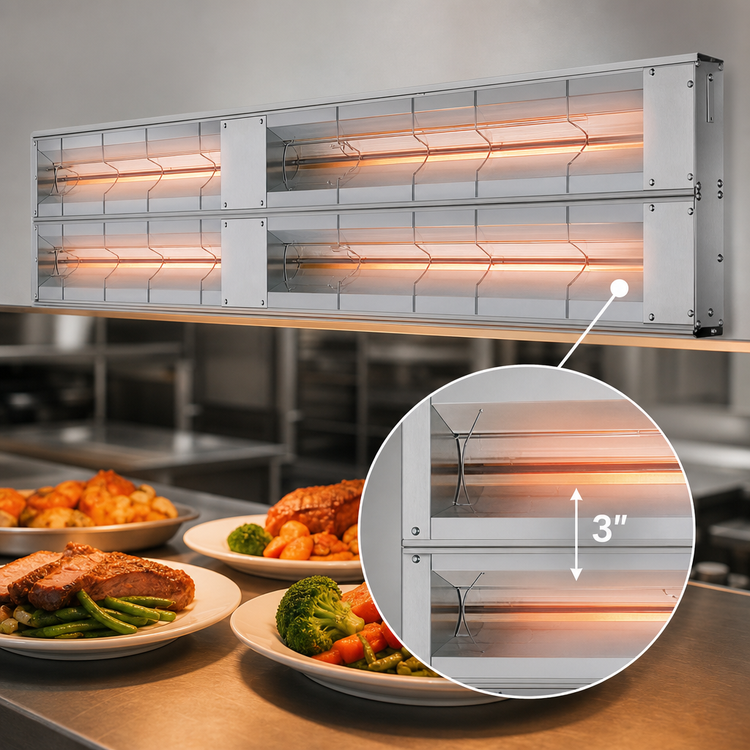 Product image #4 for Hatco Glo-Ray® 54-Inch Double Lighted Infrared Strip Heater