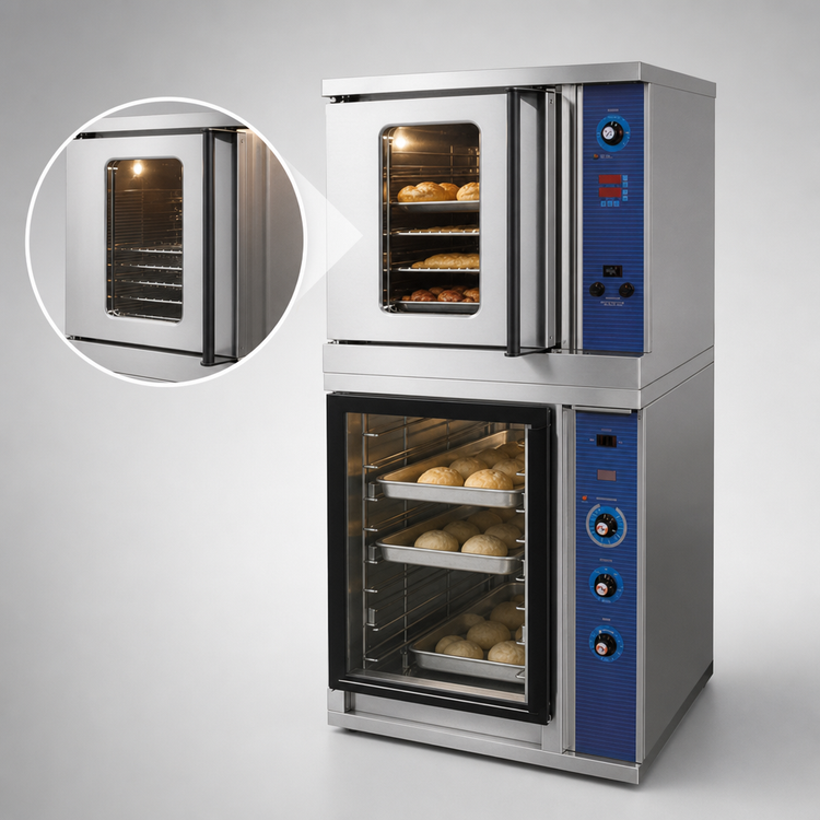 Product image #4 for Duke 59-E3XX/PFB-1 Half-Size Electric Convection Oven with Proofer Base