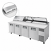 Thumbnail image #4 for True TPP-AT-119-HC 4-Section Pizza Prep Table with Side-Mounted Self-Contained Refrigeration