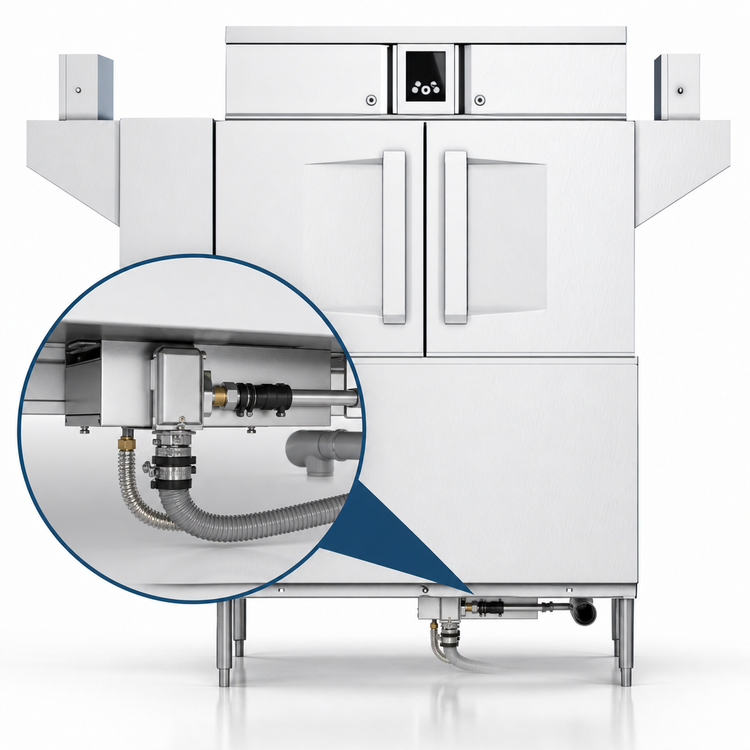 Product image #4 for Hobart CL54-DWR+BUILDUP Single-Tank Conveyor Dishwasher with Drain Water Energy Recovery