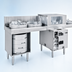 Thumbnail image #4 for Glastender GT-18+2-90L Side-to-Side Pass-Thru Glasswasher Station with Low-Temperature Chemical Sanitizing