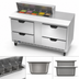 Thumbnail image #5 for Beverage-Air Two-Section Sandwich Prep Table Refrigerator, 60-Inch, 4 Drawers, 10-Pan Top