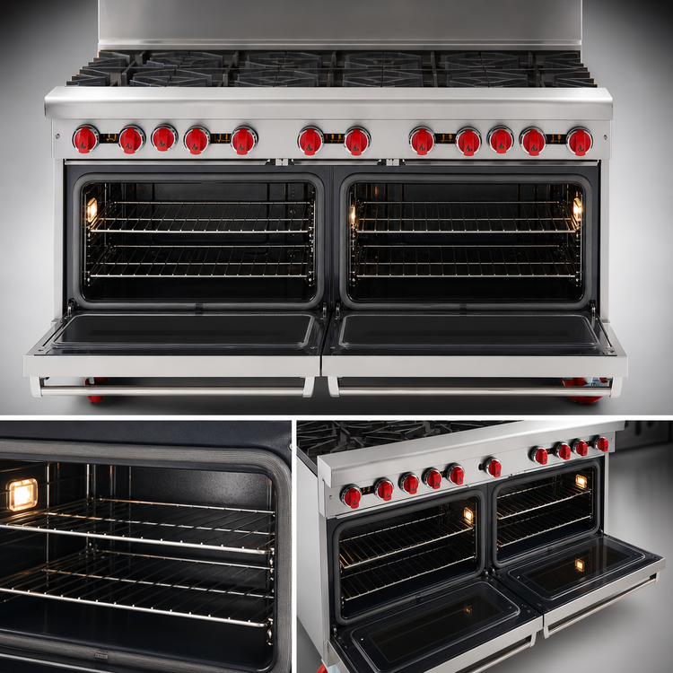 Product image #5 for American Range AR-10 60-Inch Gas Restaurant Range with 10 Open Burners and 2 Standard Ovens