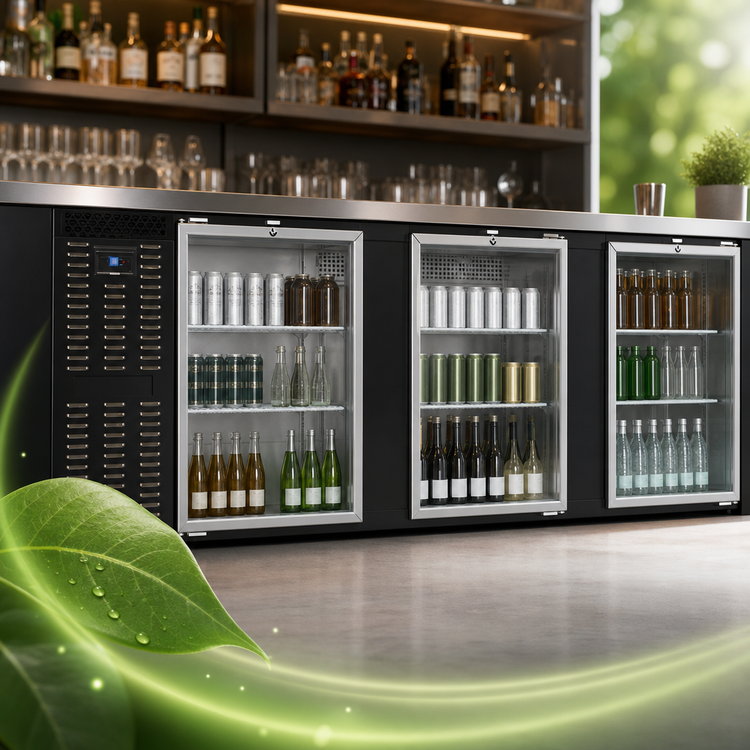Product image #4 for Continental Refrigerator BB90SNGD 90 Inch Shallow Depth 3-Glass Door Back Bar Cooler