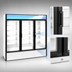 Thumbnail image #4 for Hoshizaki RM-65-HC-WHT Three-Section Reach-In Glass Door Refrigerated Merchandiser, 56.04 Cu. Ft., White