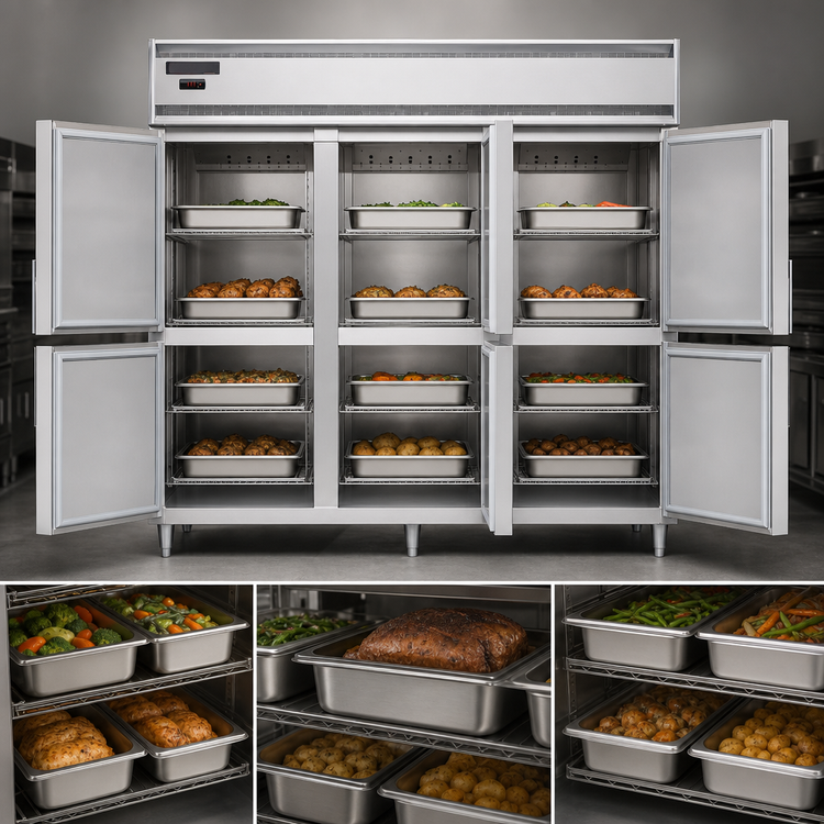 Product image #4 for Continental Refrigerator Designer Line DL3W-SA-HD Three-Section Reach-In Heated Holding Cabinet