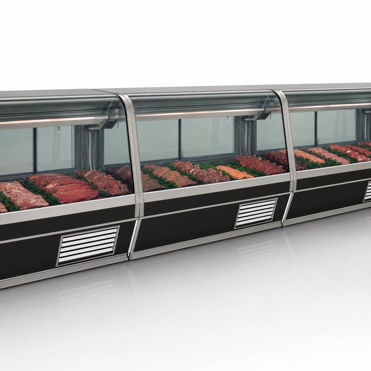 Product image #4 for Howard-McCray 32E Series 50-Inch Curved Glass Self-Contained Red Meat Service Case with LED Lighting
