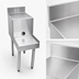Thumbnail image #4 for CHOICE by Glastender Freestanding Stainless Steel Blender Station with Filler Board, Backsplash, and 10-Inch Blender Shelf, 18