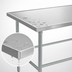 Thumbnail image #4 for Advance Tabco 84-Inch x 36-Inch 14-Gauge 304 Stainless Steel Work Table with No-Drip Edge and Galvanized Open Base