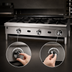 Thumbnail image #4 for Supreme JHP-212 12-Inch Countertop Gas Hot Plate with 2 Open Burners