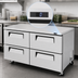 Thumbnail image #4 for Turbo Air Super Deluxe 60-Inch Two-Section Undercounter Drawer Freezer with 4 Drawers, Rear-Mount Self-Contained Refrigeration