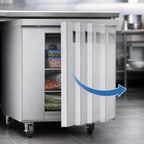 Thumbnail image #4 for Koolmore KM-UCF-1DSS Commercial One-Door Undercounter Freezer, 27-Inch, Stainless Steel, Self-Contained Bottom-Mounted Refrigeration
