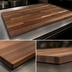 Thumbnail image #4 for John Boos Boos Block American Black Walnut Blended Edge Grain Kitchen Countertop, 144 x 36 x 1-1/2 Inch, Penetrating Oil Finish