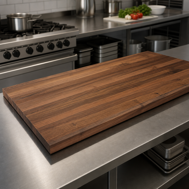 Product image #4 for Boos Block 132" x 25" American Black Walnut Kitchen Countertop with Varnique Finish