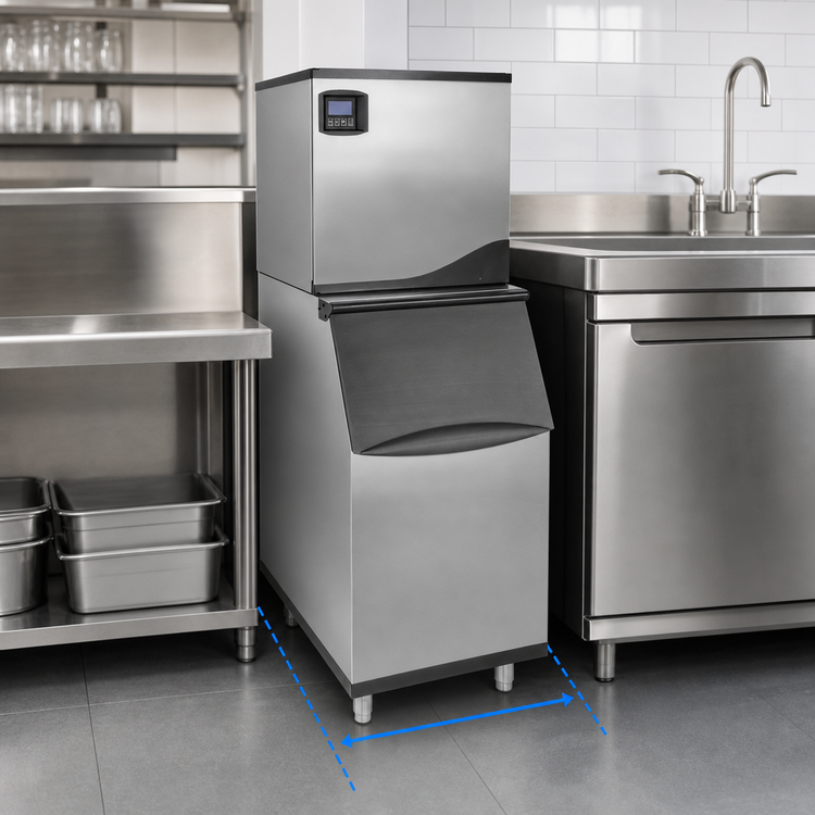 Product image #4 for Maxx Ice V-Series 22-Inch Wide Modular Full Dice Ice Machine with Bin