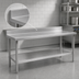 Thumbnail image #4 for Spec-Master Marine Series 108-Inch x 30-Inch Stainless Steel Work Table with Backsplash and Undershelf