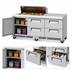 Thumbnail image #5 for Turbo Air Super Deluxe 72-5/8-Inch Three-Section Sandwich/Salad Prep Table with 12-Pan Top, 4 Drawers, and 1 Door