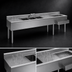 Thumbnail image #4 for Eagle Group 1800 Series 96-Inch Underbar Combination Unit with 3 Sink Bowls, Drainboards and 24-Inch Ice Bin