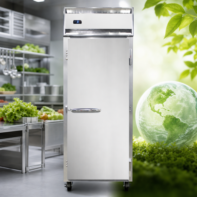 Product image #4 for Continental Refrigerator 1FESNSA One-Section Extra-Wide Stainless Steel Shallow Depth Reach-In Freezer