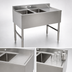 Thumbnail image #4 for Two-Compartment Underbar Bar Sink with Right Drainboard