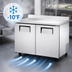 Thumbnail image #4 for True 48-Inch Two-Section Stainless Steel Worktop Freezer with Solid Doors and Rear-Mounted Self-Contained Refrigeration