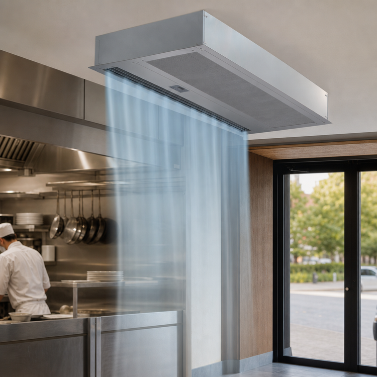 Product image #4 for Berner Architectural Recessed 12 Series Ambient Air Curtain, 72-Inch, 2 x 1/2 HP Motors