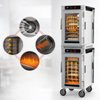 Thumbnail image #5 for Metro HotBlox™ HBCN16-DCPC-M Narrow Dual-Cavity Pass-Thru Mobile Insulated Holding Cabinet, 16-Pan, Digital Touchscreen, Clear Doors