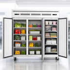 Thumbnail image #4 for Everest Refrigeration ESRF3 Three-Section Dual-Temperature Reach-In Refrigerator/Freezer, 46 R/22 F cu. ft., Top-Mounted Self-Contained