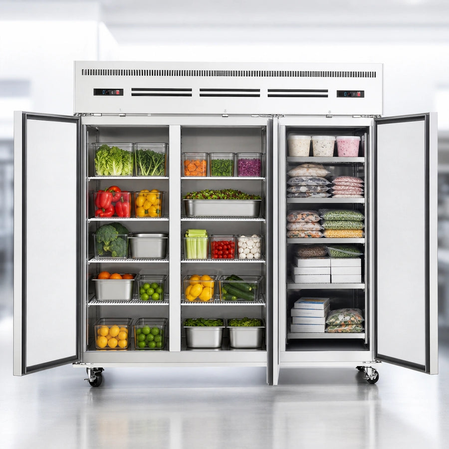 Dual-Temperature Three-Section Storage