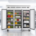 Thumbnail image #4 for Everest Refrigeration ESRF3 Three-Section Dual Temperature Reach-In Refrigerator/Freezer Combo with Top-Mounted Compressor