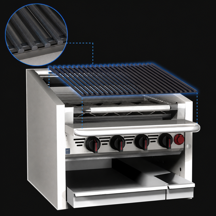 Product image #4 for Magikitch'n CM-RMB-660CR 60-Inch Countertop Gas Radiant Charbroiler
