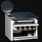 Thumbnail image #4 for Magikitch'n (Middleby) CM-RMB-660CR 60-Inch Countertop Gas Radiant Charbroiler with Manual Controls and Round Rod Grate