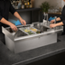 Thumbnail image #4 for La Rosa 71-Inch Double-Service Drop-In Ice/Water/Cocktail Unit with 9-Inch Deep Stainless Steel Lined Bin