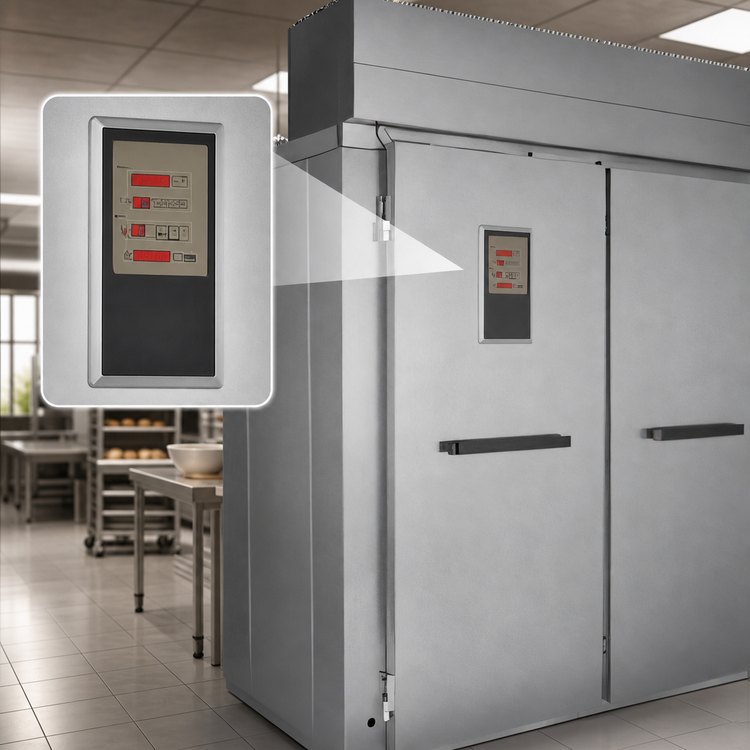 Product image #4 for Baxter Double Wide Roll-In Retarder/Proofer Cabinet, 120.5" Deep, Remote R448A Refrigeration Ready, Electric Heat, Stainless Steel, Open Floor