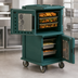 Thumbnail image #5 for Cambro Ultra Camcart H-Series Heated Front-Loading 2-Compartment Full-Size GN 1/1 Food Pan Cart with Heavy-Duty Casters, Granite Green