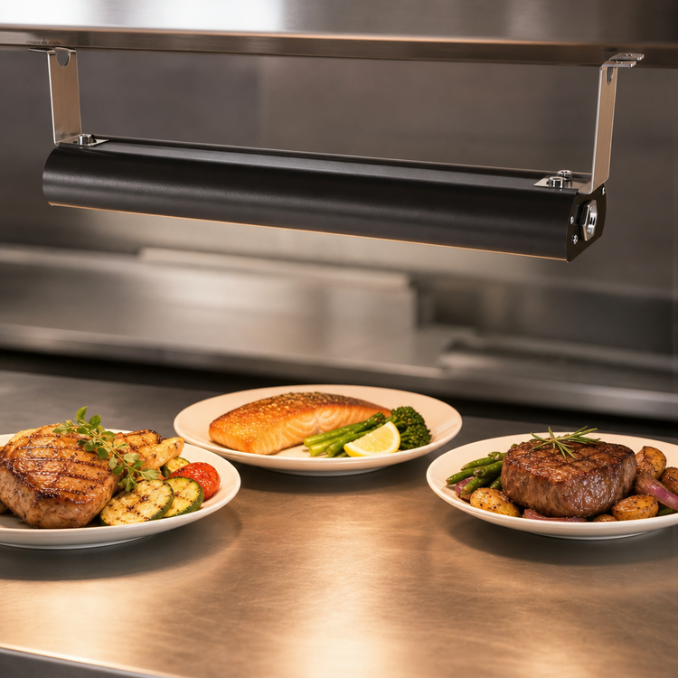 Product image #4 for Vollrath 18-Inch Low Profile Unlighted Strip Heat Lamp, Aluminum Housing, Black Powder Coat, 120V