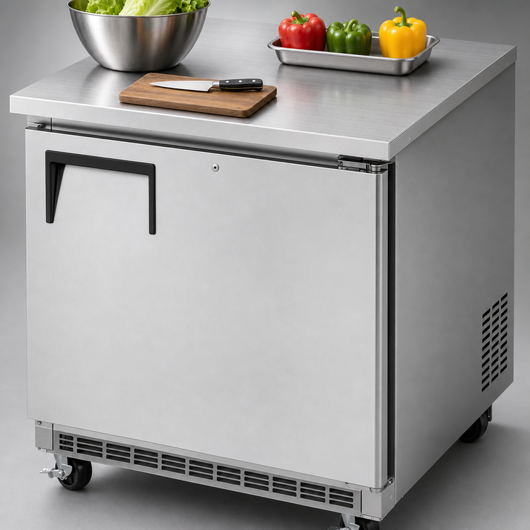 Product image #4 for Everest Refrigeration ETBR1 27-3/4-Inch One-Section Undercounter/Worktop Refrigerator, 7.5 Cu. Ft., Stainless Steel