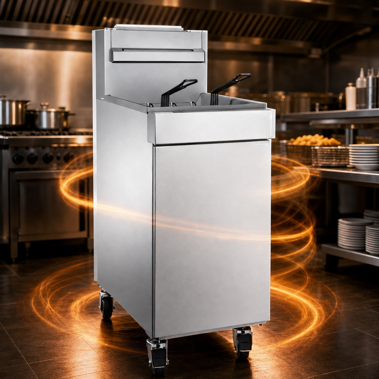 Product image #4 for Vulcan Commercial Floor Model Natural Gas Fryer, 15-1/2 Inch Wide, 45-50 lb Oil Capacity
