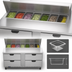 Thumbnail image #5 for Beverage-Air 60-Inch Two-Section Sandwich Prep Table with 4 Drawers and 8-Pan Top