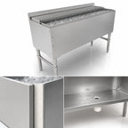 Thumbnail image #4 for John Boos Slim-Line UBIB-1848-CP10-X 48-Inch Stainless Steel Underbar Ice Bin/Cocktail Unit with 10-Circuit Cold Plate