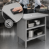 Thumbnail image #4 for John Boos Enclosed Base Open Front Flat Top Stainless Steel Work Table, 60 x 24 Inches