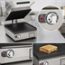 Thumbnail image #4 for Pro-Max 2.0 14.5-Inch Countertop Commercial Panini Press with Grooved Top and Smooth Bottom Cast Iron Plates