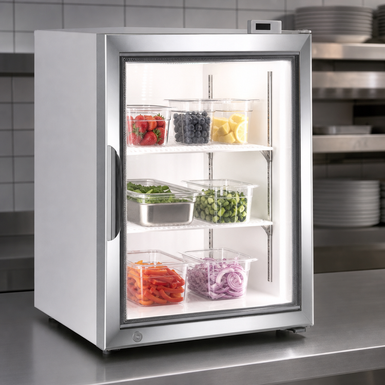 Product image #4 for Maxx Cold X-Series Countertop Freezer Merchandiser, One-Section, 3.5 Cu. Ft., Triple-Pane Glass Door