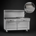 Thumbnail image #4 for Southbend Ultimate 60-Inch Gas Restaurant Range with 6 Open Burners, 24-Inch Griddle, Standard Oven and Cabinet Base