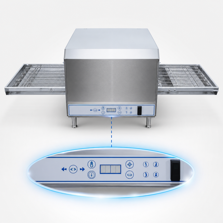 Product image #4 for Lincoln DCTI V2500/1346 Ventless Digital Countertop Impinger Conveyor Oven, 20-Inch Baking Chamber, 50-Inch Conveyor