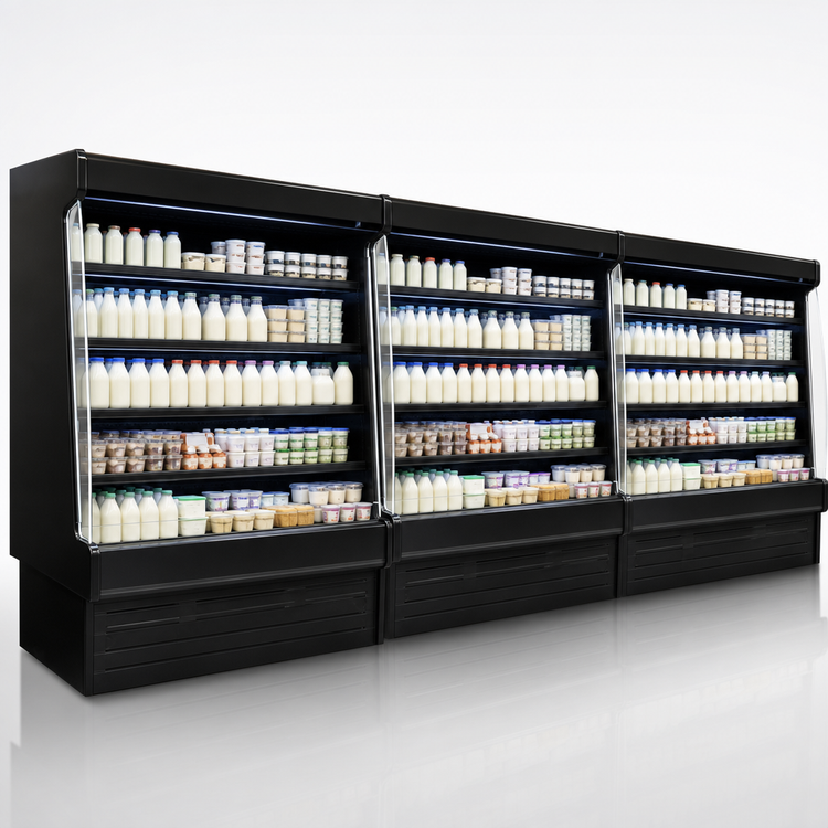 Product image #4 for Howard-McCray 35E Series 63-Inch Self-Contained Dairy Open Merchandiser, Black, LED Shelves