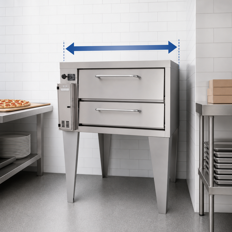 Product image #4 for Bakers Pride Super Deck Series Gas Pizza Deck Oven with 36 x 24-1/2 Inch Ceramic Bake Deck, Single Chamber, Shallow Depth