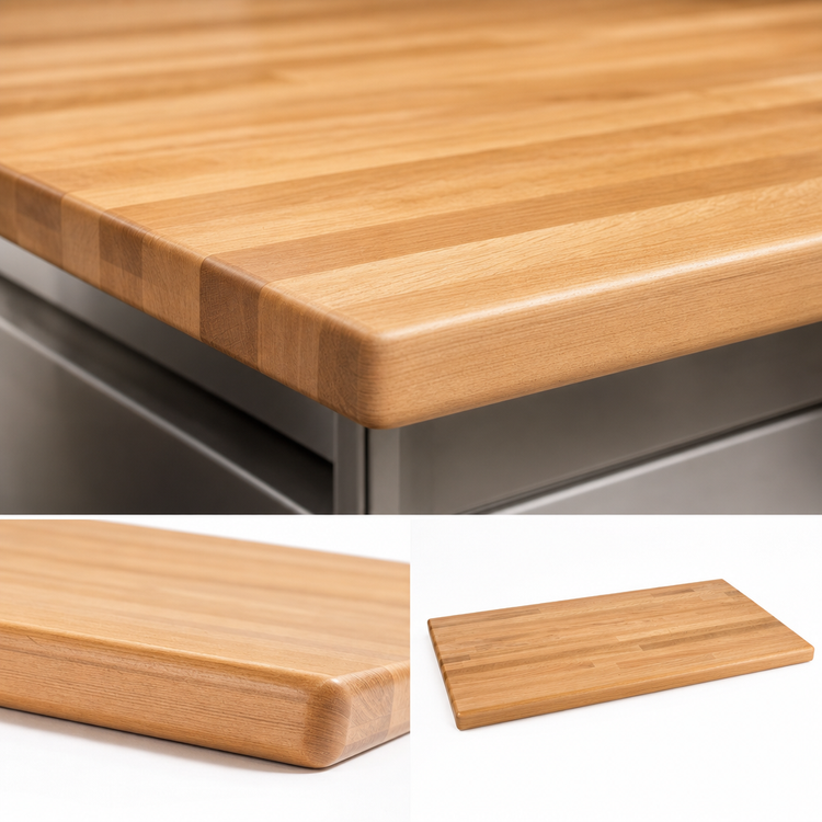 Product image #4 for Appalachian Red Oak Blended Rail Edge Grain Island Countertop